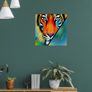 Be Strong and Courageous Christian Faith Poster