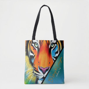 Be Strong and Courageous Christian Faith Tote Bag