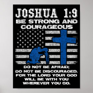 Be Strong And Courageous Do Not Be Afraid Prayer  Poster