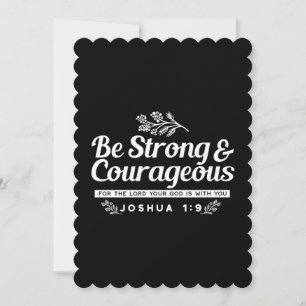 Be Strong and Courageous – Joshua 1:9 Bible Verse  Thank You Card