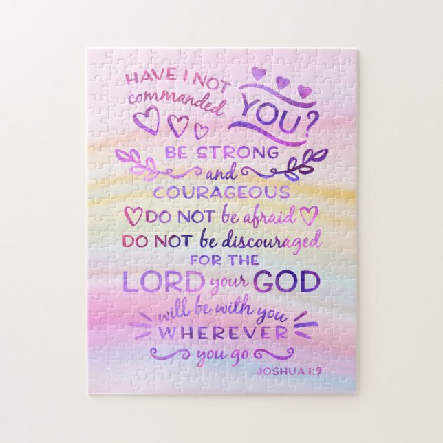 Be Strong and Courageous Joshua 1:9 Jigsaw Puzzle (Vertical)
