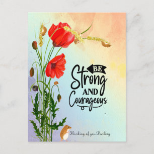 Be Strong and Courageous Joshua 1:9 Postcard