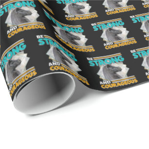 Be Strong and Courageous - Llama Wrapping Paper