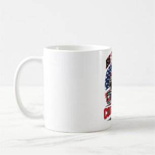 Be strong and courageous mens christian football coffee mug