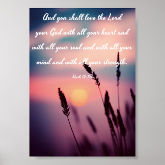 Be strong, and let your heart take courage - Bible Poster