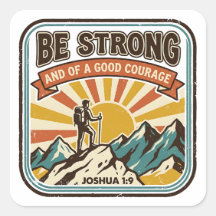 Be Strong and of a Good Courage Joshua 1:9 Stamp