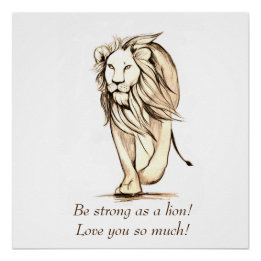 Be strong as a lion  poster