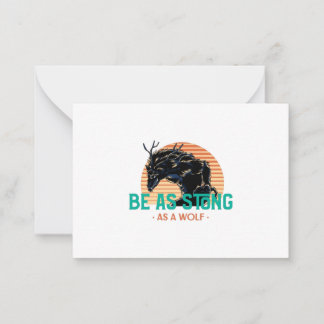 Be Strong As A Wolf Card