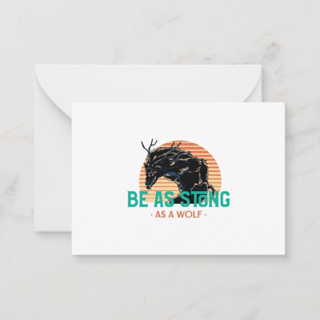 Be Strong As A Wolf Card (Front)