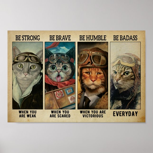 Be strong be brave be humble poster (Front)