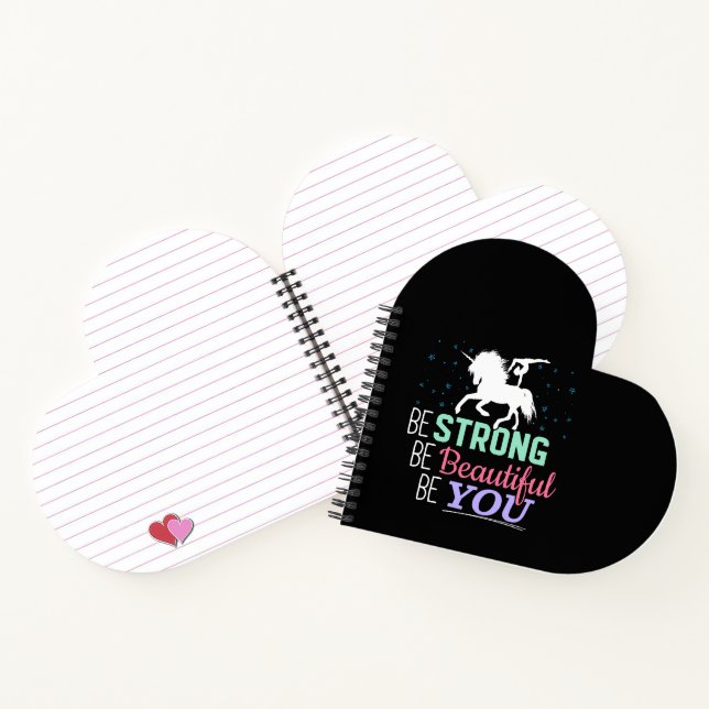 Be Strong Beautiful You - Gymnastics Unicorn Notebook (Inside)