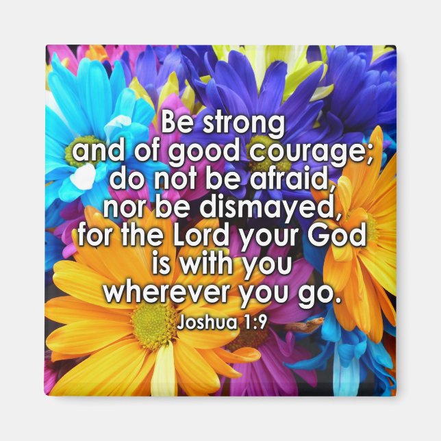 Be Strong Bible Scripture Magnet (Front)