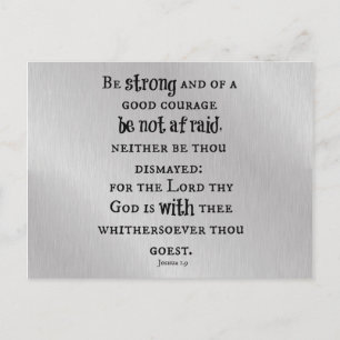 Be Strong Bible Verse Postcard
