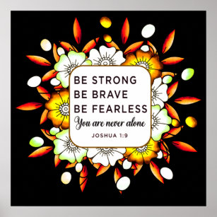 Be brave strong fearless inspirational quote Vector Image