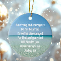 Be Strong & Courageous Beautiful Christian Beach