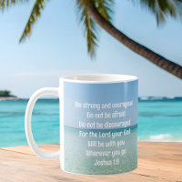 Be Strong & Courageous Beautiful Christian Beach