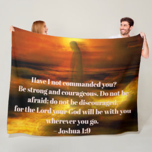 BE STRONG Joshua:1.9 #2 Fleece Blanket