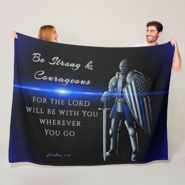 BE STRONG Joshua:1.9 Fleece Blanket (In Situ)