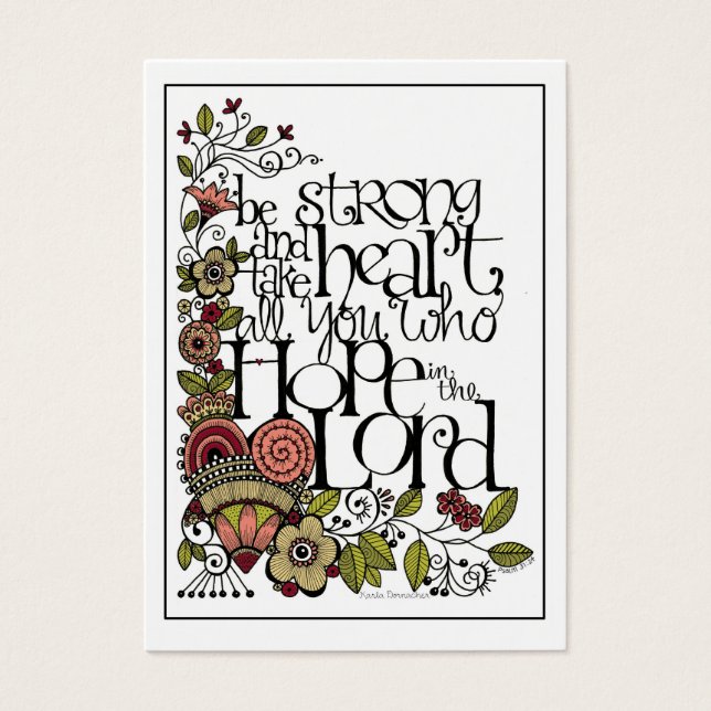 Be Strong - Pass It On Card (Front)