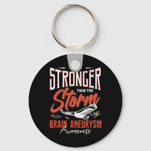 Be Stronger Than Storm Brain Aneurysm Awareness Gr Key Ring