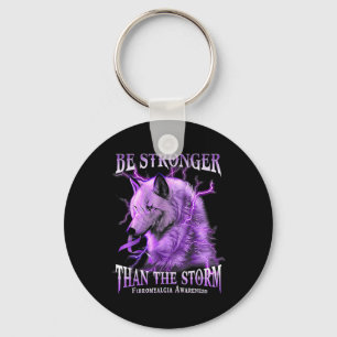 Be Stronger Than The Storm Fibromyalgia Awareness Key Ring