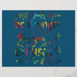 Be Stronger Than Your Excuses Colorful-min Flyer