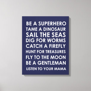 Be Superhero Wall Art Canvas - Superhero Playroom