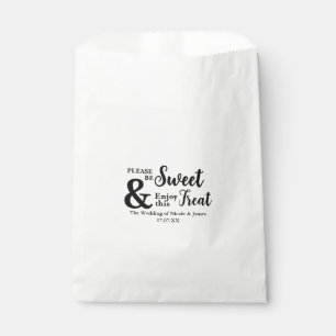 Be Sweet Enjoy this Treat Chic Wedding Favour Bags