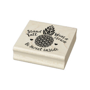 Be Sweet Inside Pineapple Rubber Art Stamp