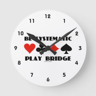 Be Systematic Play Bridge (Four Card Suits) Round  Clock