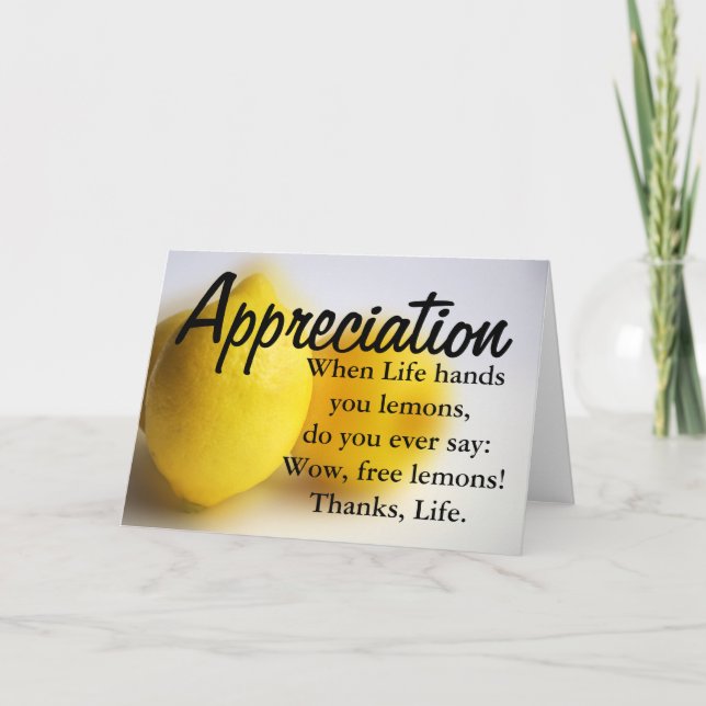 Be thankful and count your blessings thank you card (Front)