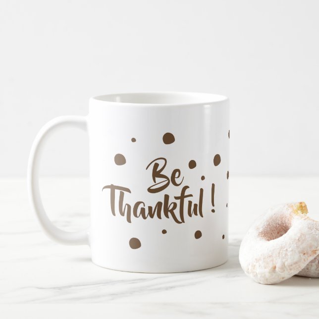Be Thankful classic Thanksgiving mug (With Donut)