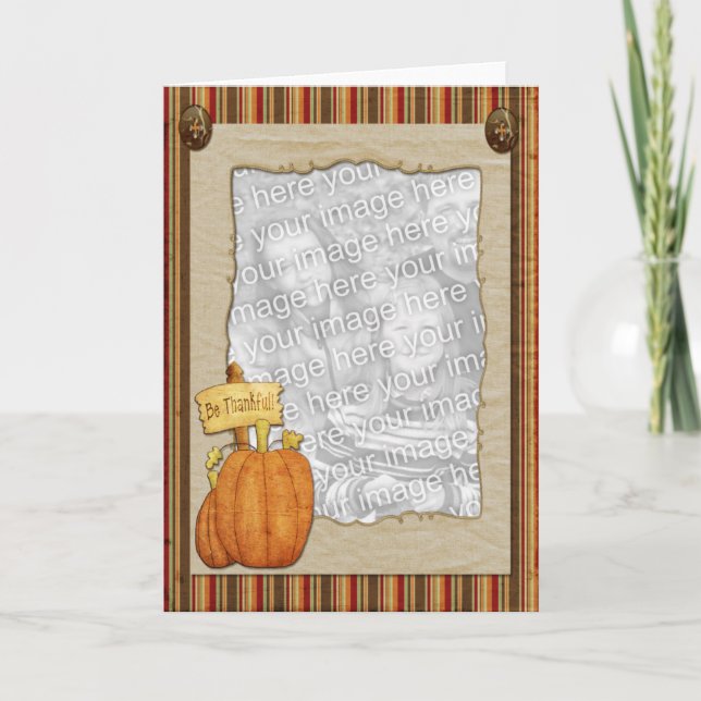 Be Thankful Photo Frame Card (Front)