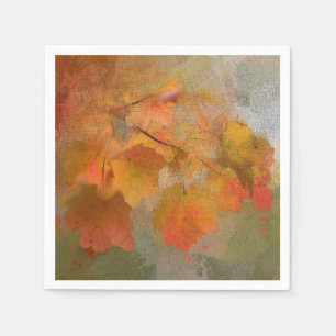 Be Thankful Thanksgiving Leaves Display Napkin