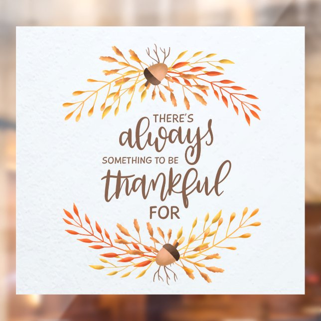 Be Thankful Thanksgiving  Window Cling (Sheet 2)