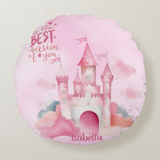 Be the best version of you customisable round cushion (Front)