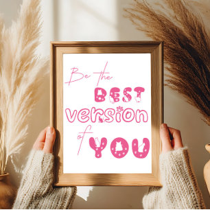 Be The Best Version Of You Cute Cat Wall Art