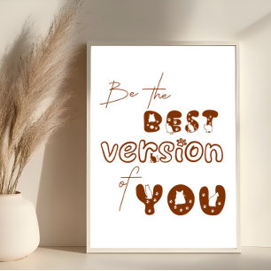 Be The Best Version Of You Cute Cat Wall Art