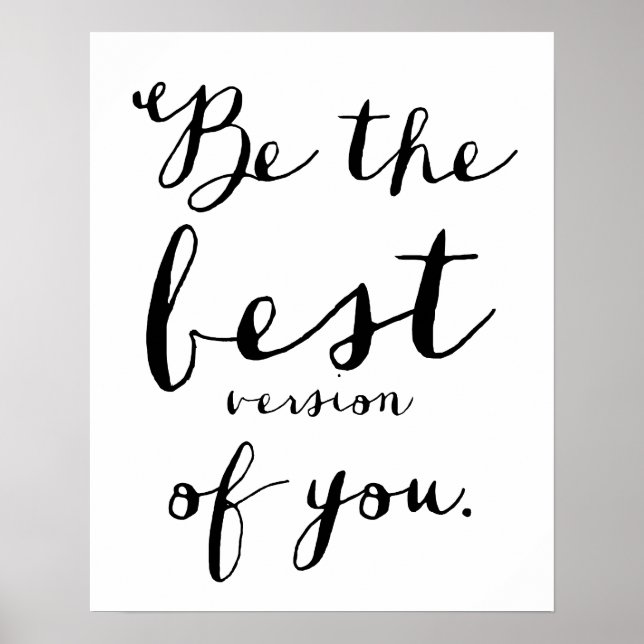 Be The Best Version of You Quote Poster (Front)