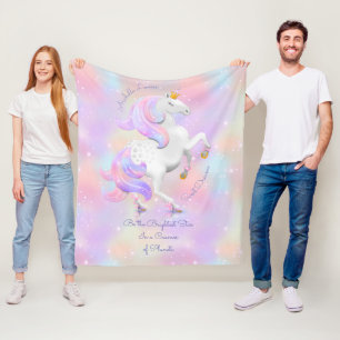 Be the Brightest Star Magical Unicorn Princess Fle Fleece Blanket