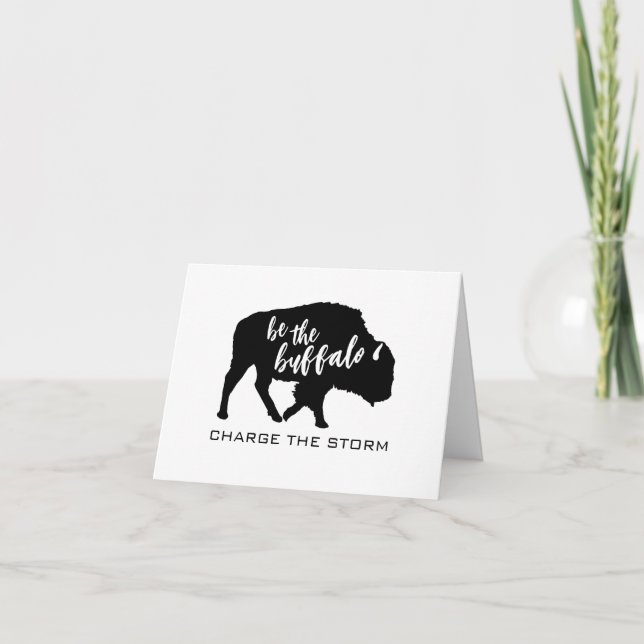 Be the Buffalo Silhouette Charge the Storm Thank You Card (Front)