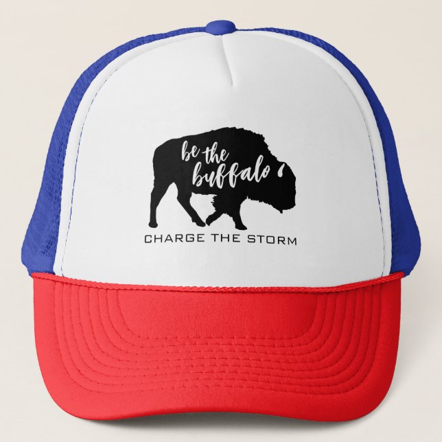 Be the Buffalo Silhouette Charge the Storm Trucker Hat (Front)