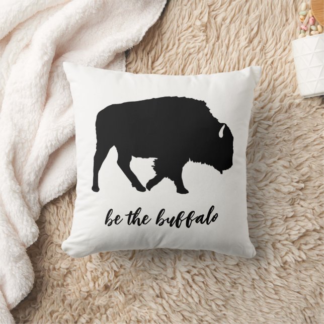 Be the Buffalo Silhouette  Cushion (Blanket)