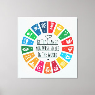 Be The Change Canvas Print