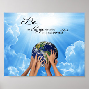 Be the Change - Gandhi Poster