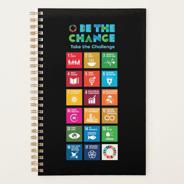 Be the Change Inspirational Poster Global Goals Planner (Front)