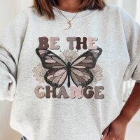 Be The Change Kindness Positivity Retro Floral 