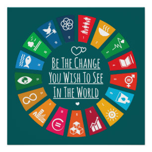 Be The Change Motivational Inspiring Change Poster