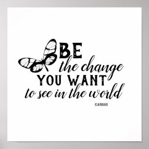 be the change poster Gandhi quote