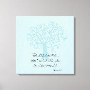 Be the Change Tree Canvas Print